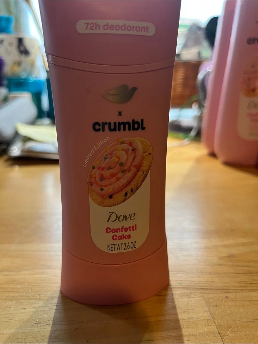 Limited Edition -Dove Crumbl Confetti Cake Deodorant Stick - Pink